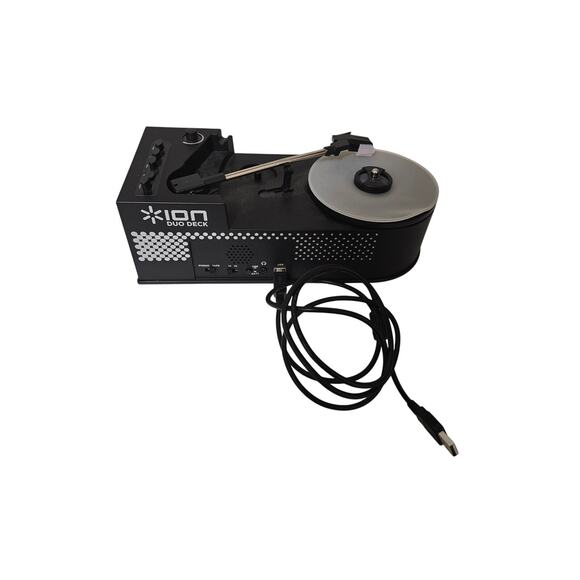 ION Duo Deck Ultra-Portable USB Turntable with Cassette Deck - Picture 1 of 3